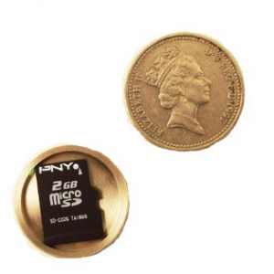 Hide Your Micro SD Card with Covert Hollow Spy Coin
