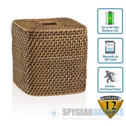 Motion Activated Wicker Tissue Box