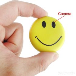8GB Smiley Face Badge w/ Hidden Camera