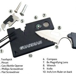 Pocket Knife Credit Card Survival Tool [10 Tools]