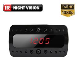 1080P HD Clock Hidden Spy Camera w/ Night Vision