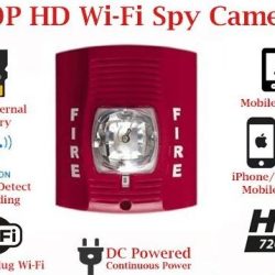 SecureGuard 720p Fire Alarm Strobe Light Hidden Camera