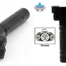 Elite Tactical Flashlight with Two Rotatable Heads