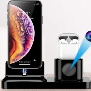 Smartphone Charging Dock Stand with Spy Camera