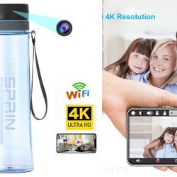4K Hidden Spy Camera Water Bottle