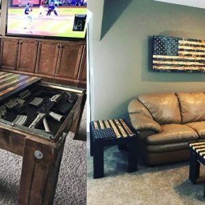 American Flag Concealment Coffee Table