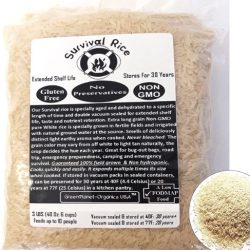 GreenPlanet-Organics Survival Rice for Emergencies with 30 Years Shelf Life