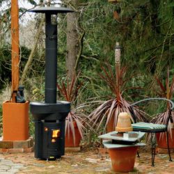 Q-Flame Wood Pellet Outdoor Heater for Camping