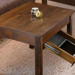 Casual Home Kennedy End Table with Concealed Compartmnet