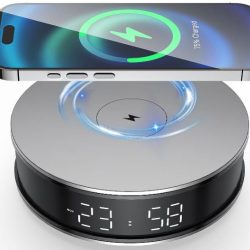 LIZVIE Hidden Spy Camera Clock & Wireless Charger