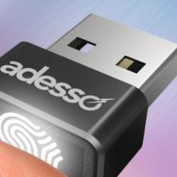 ADESSO USB Fingerprint Reader AES256 Encryption